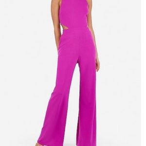 Fuschia Jumpsuit with Cut Outs
